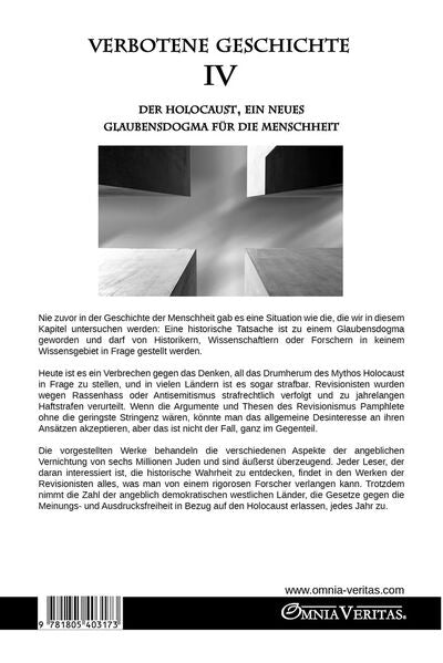 Verbotene Geschichte IV: Der Holocaust, ein neues Glaubensdogma fĂĽr die Menschheit - Image 2