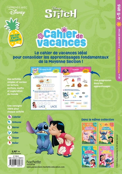 Disney - Stitch - Cahier de vacances 2026 - De la Moyenne Section à la Grande Section - Image 7