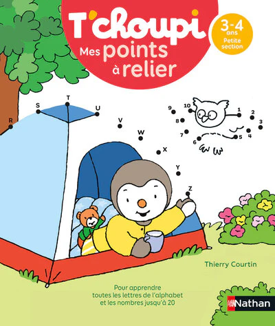 T'choupi Mes points Ă relier - Lettres et nombres 3-4 ans PS