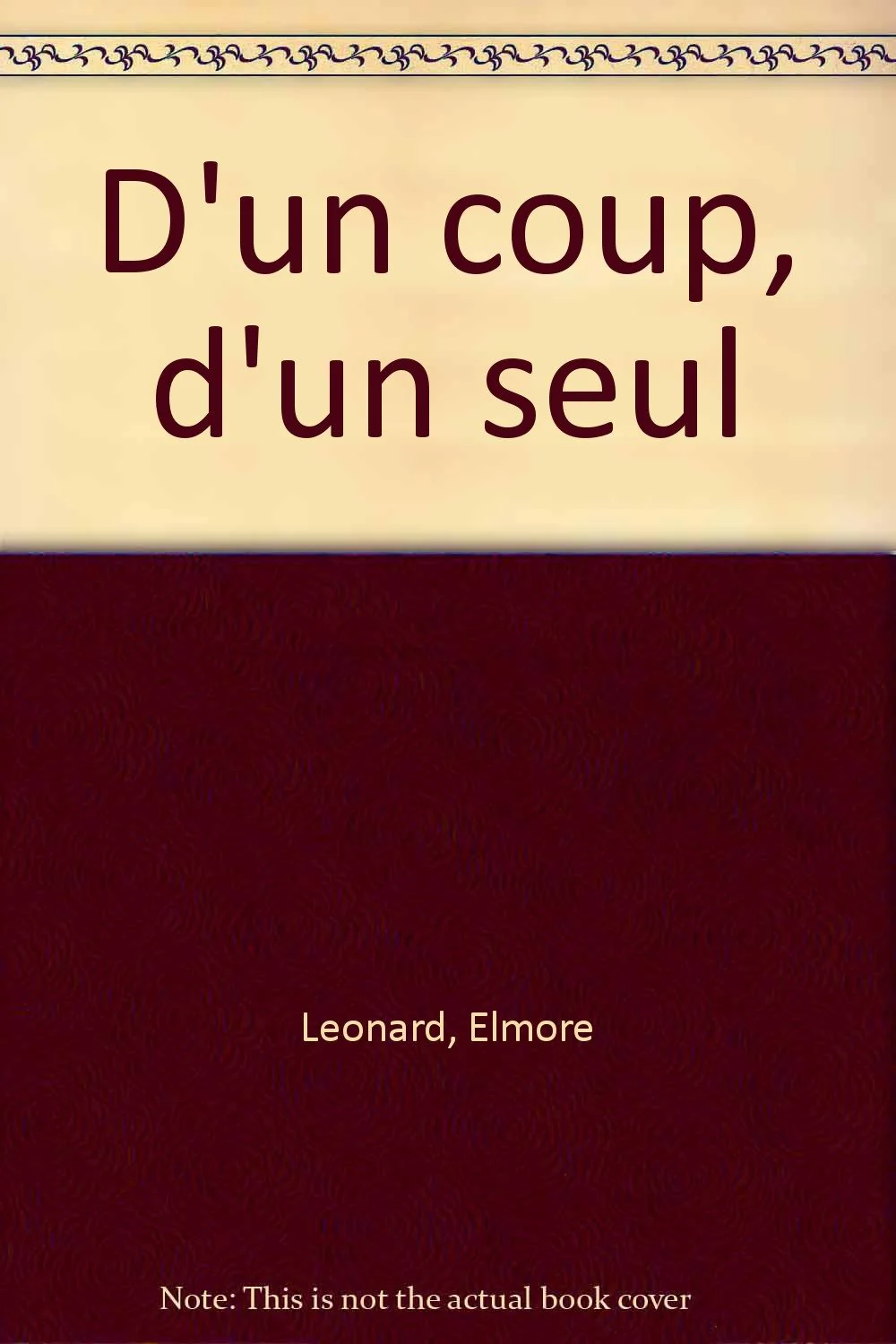 D'un coup, d'un seul