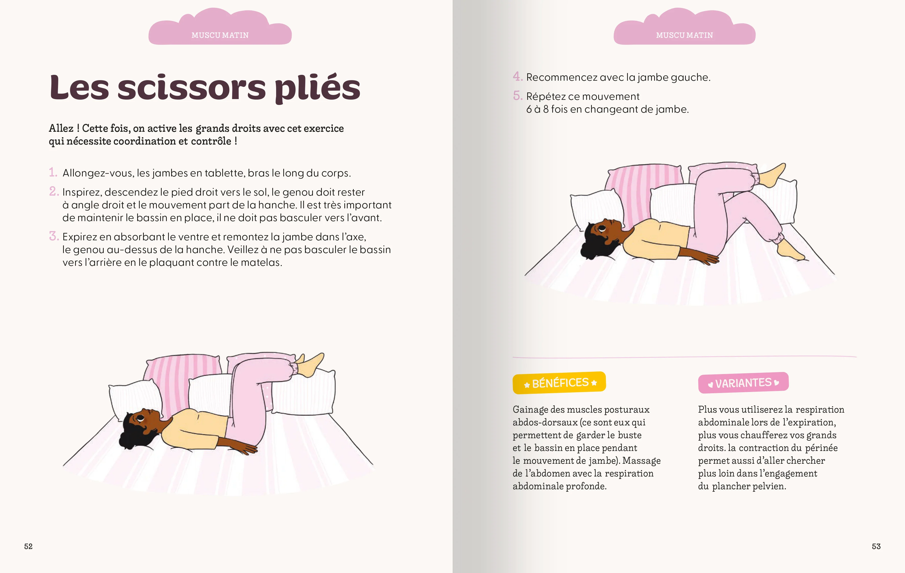 Cosy Fit Pilates en pyjama - Allongez, engagez, raffermissez (au pied du lit) - 50 exercices pour s'affiner sans sortir de chez soi - Image 10