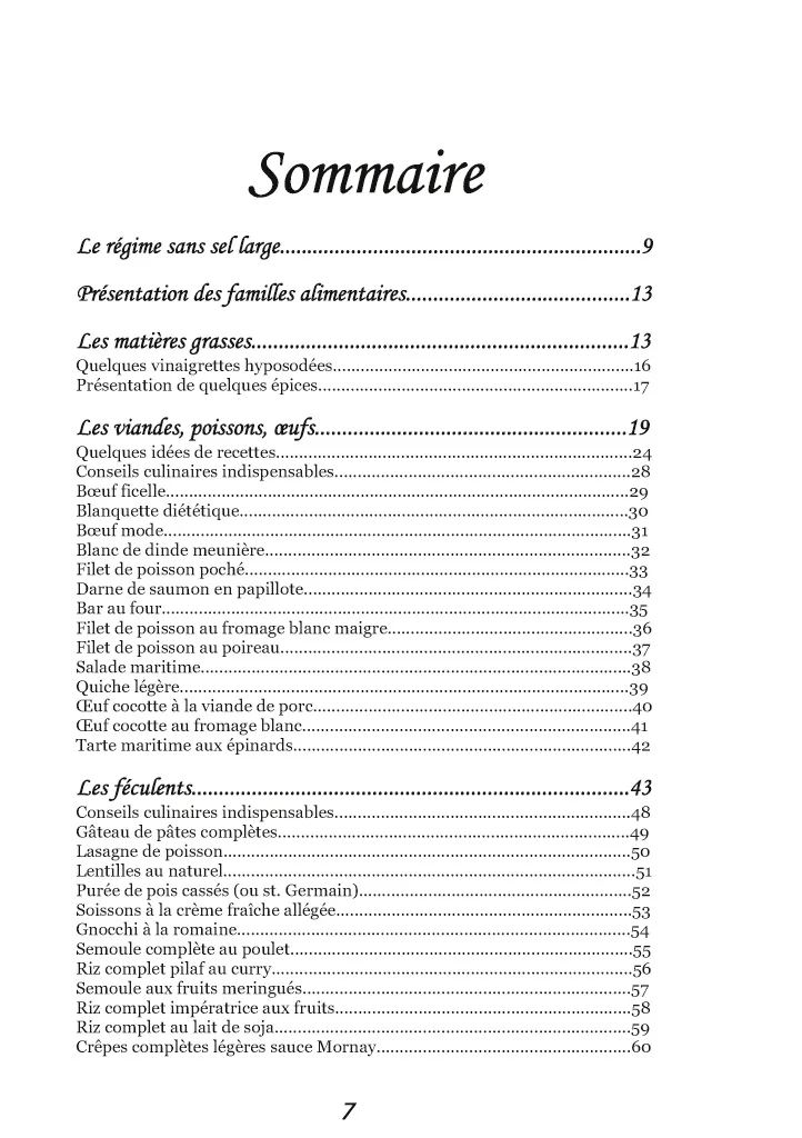 Recettes et menus pour l'hypertension.