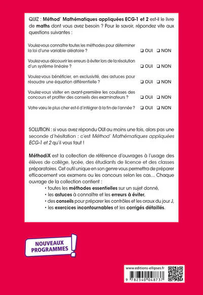 Mathématiques appliquées - ECG 1re et 2e années - Nouveaux programmes - Image 4