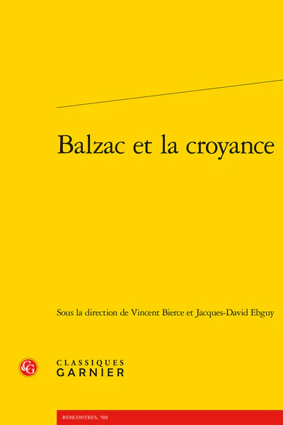 Balzac et la croyance