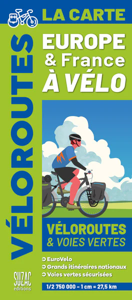 Europe et France à vélo, la carte