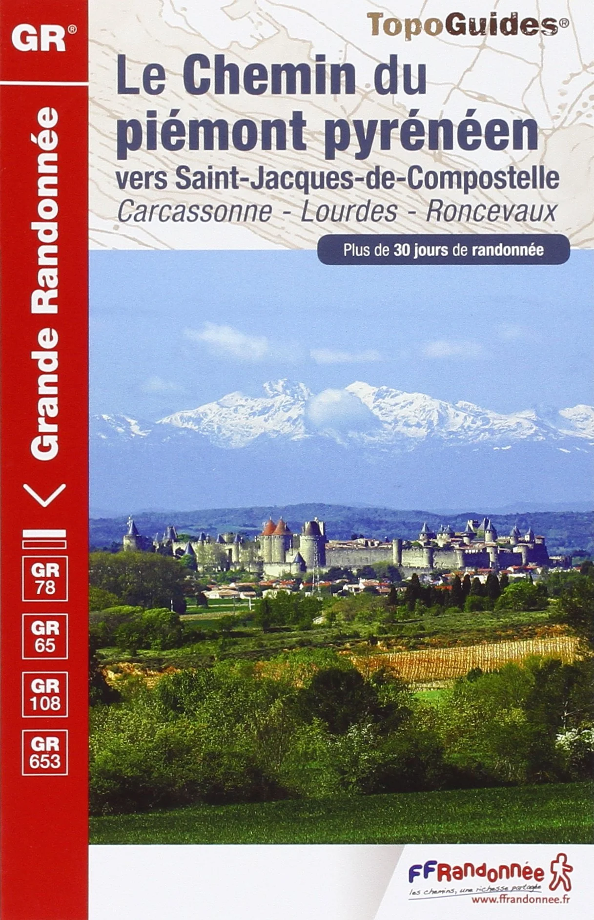 Le chemin du Piemont pyrénéen vers Saint-Jacques-de-Compostelle: Carcassone, Lourdes, Roncevaux. Plus de 30 jours de randonnée