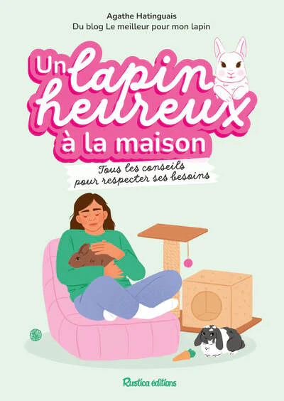 Un lapin heureux Ă la maison